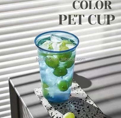 컬러풀 RPET 16 Oz 스무시 컨테이너 컵 밀크셰이크와 주스