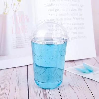 500ml 일회용 PLA 플라스틱 둥근 바닥 요거트 컵 96 칼리버 생분해성 U 모양 컵