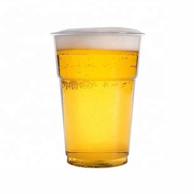 투명 500ml 사용자 지정 파티 일회용 플라스틱 16 Oz Pla 100% 생분해 맥주 컵 맥주