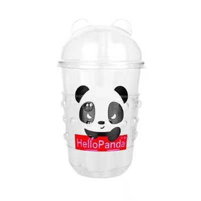 버블 차 PET 요거트 밀크 티 컵 U 모양 플라스틱 컵 카페 홍보용