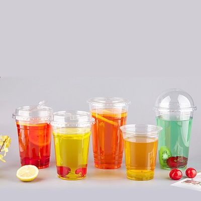 16 OZ 사용자 지정 로고 인쇄 U 모양 PET/RPET 음료 컵