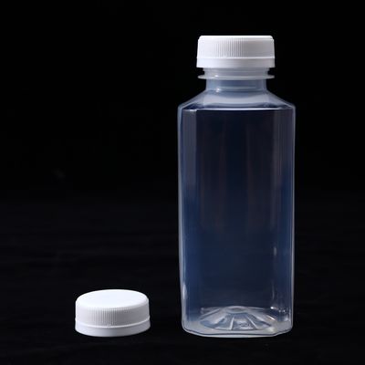 250ml 350ml 500ml PP 플라스틱 열 저항 음료 뚜?? 이 있는 사각형 병 OEM / ODM