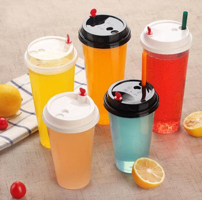 62mm/78mm/90mm/115mm 커피 뚜?? 흰색/검은 PP 플라스틱 스피퍼 뚜?? 커피 컵 덮개