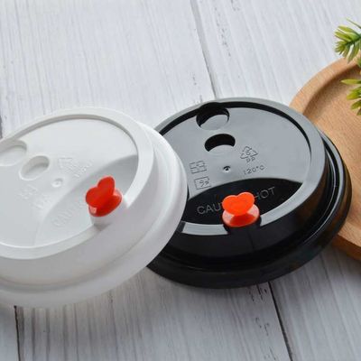 62mm/78mm/90mm/115mm 커피 뚜?? 흰색/검은 PP 플라스틱 스피퍼 뚜?? 커피 컵 덮개