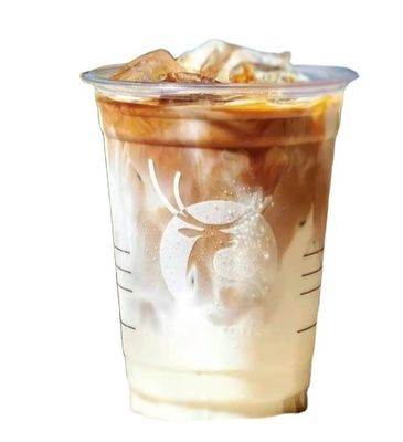 플라스틱 없는 보바 커피 마시는 생분해성 PLA 컵