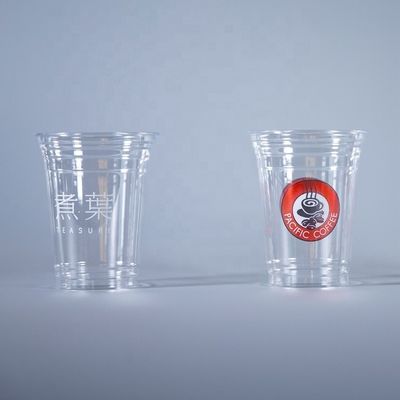 맑은 일회용 커피 우유 차 아이스크림 젤리 플라스틱 PLA 컵 100% 생분해 가능한 컵 뚜??