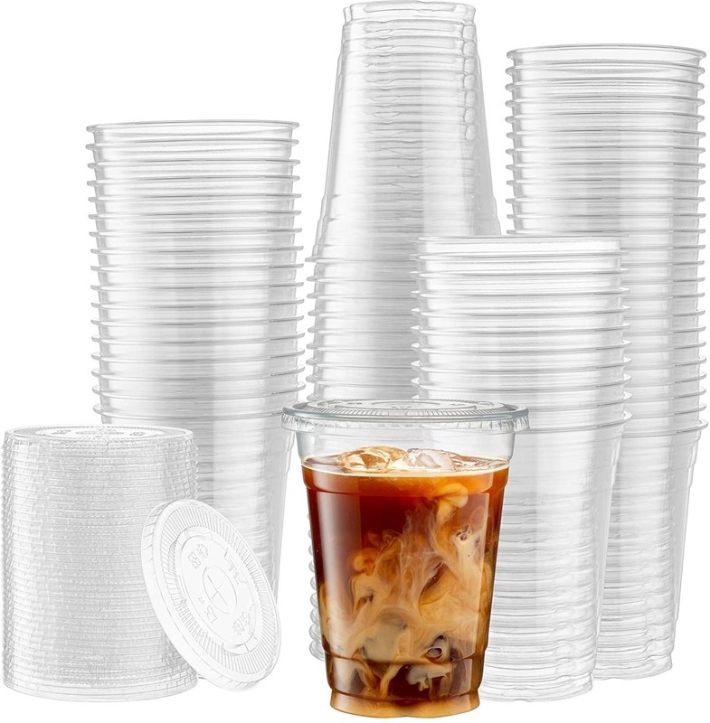 커피숍 필수품 일회용 12oz 16oz 플라스틱 종이 커피 컵 뚜??